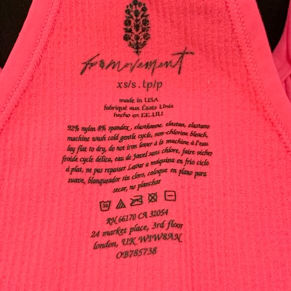 Lot of 2- Pink Victorias Secret - Free People Movement Womens Crop Tops XS Small - Picture 11 of 14